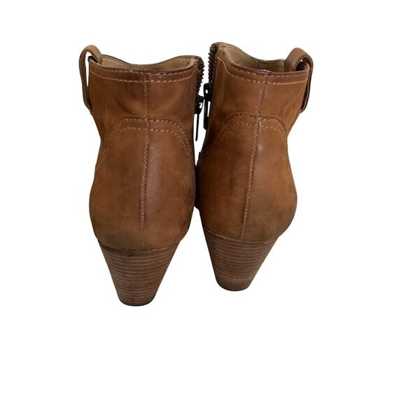 Frye Womens Boots Size 8.5 Tan Reina Ankle Block Heel Western Leather - Picture 4 of 8
